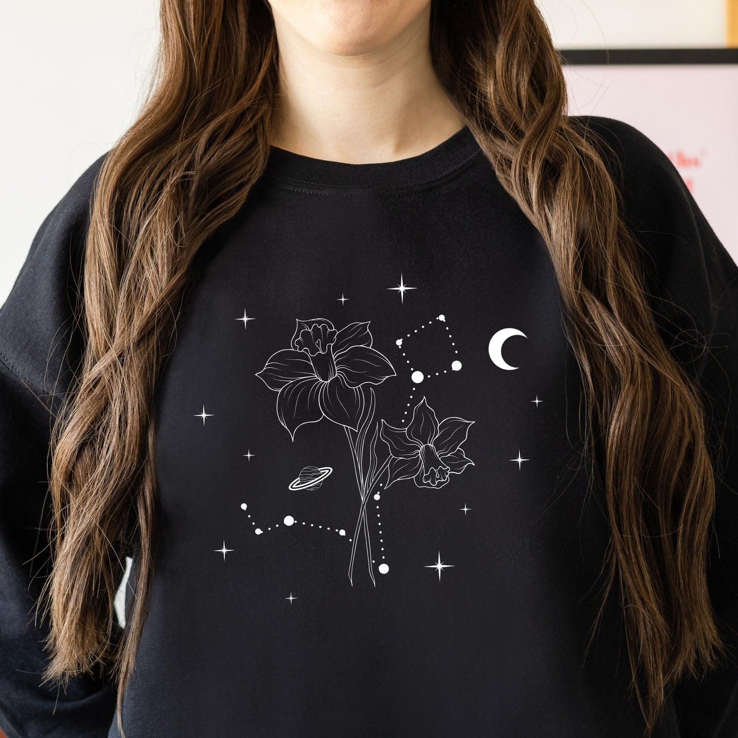 March Celestial Birth Flower Sweatshirt