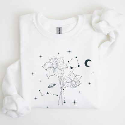 March Celestial Birth Flower Sweatshirt